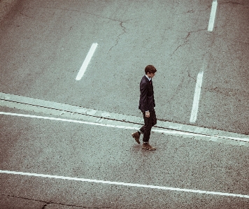 Man walking suit people Photo