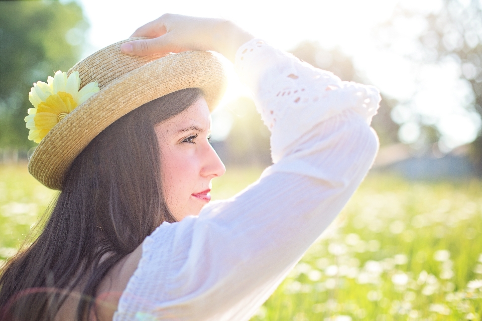 Grass person girl sunshine