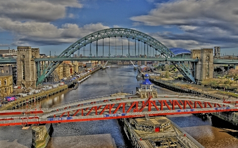 Landscape bridge river overpass Photo