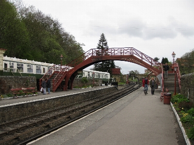 Track railway railroad bridge Photo