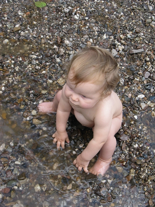 Hand wasser natur sand