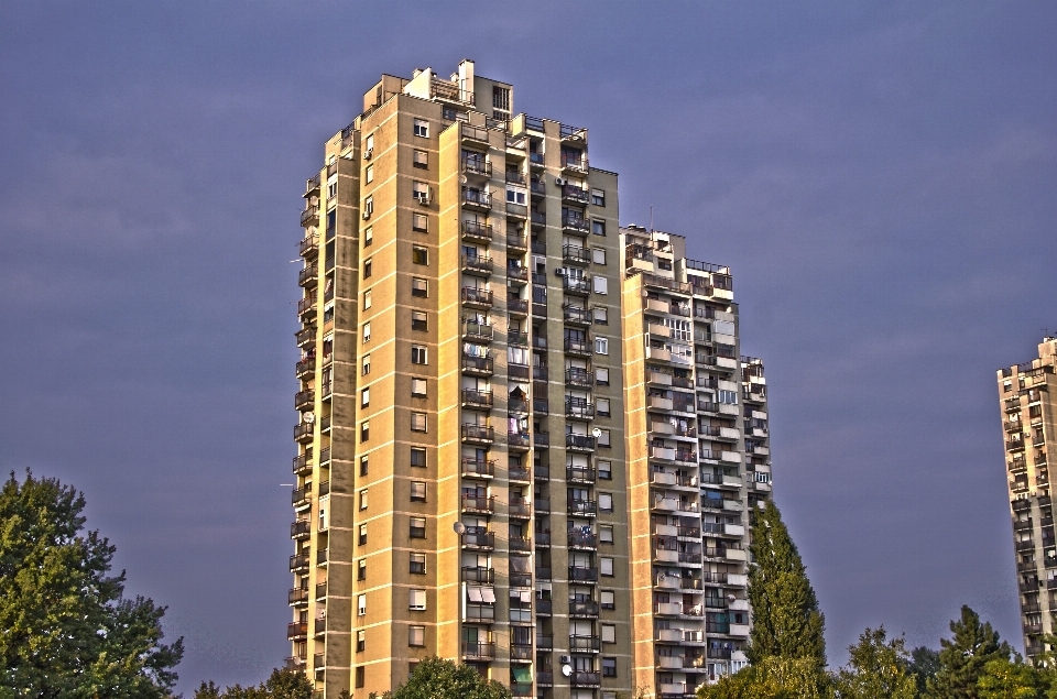 Structure bâtiment gratte-ciel urbain