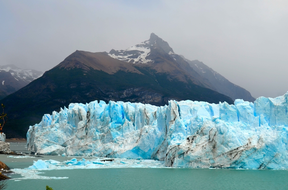 Mountain range ice glacier fjord