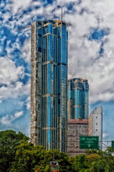 Die architektur himmel horizont gebäude