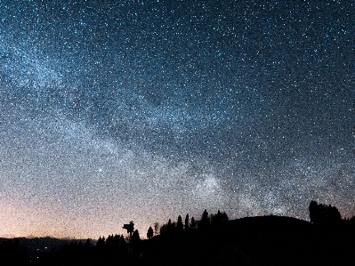 Foto Paesaggio silhouette cielo notte