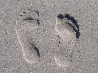 Hand beach sea sand Photo