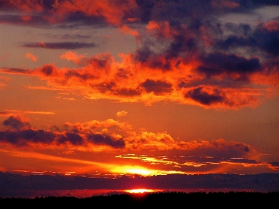 Horizon cloud sky sunrise Photo