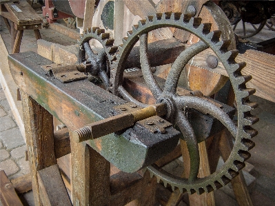 Wood antique wheel steel Photo