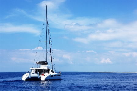 Sea ocean boat wave Photo