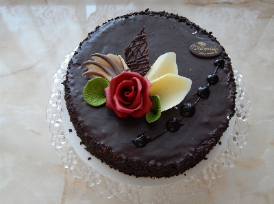 Flower rose food chocolate Photo