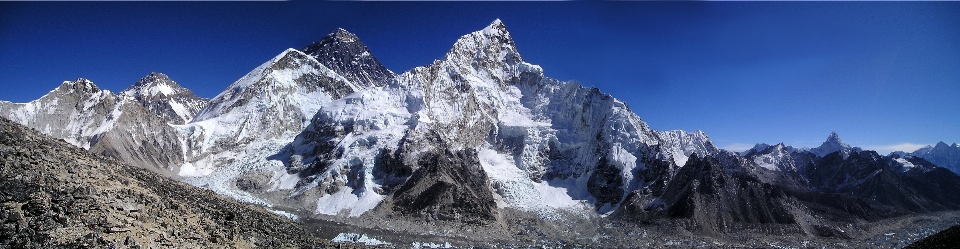 Mountain hiking range panorama