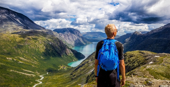 Man landscape water wilderness Photo