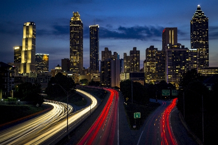 Foto Horizonte arquitetura noite autoestrada