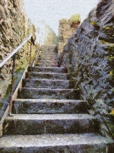 Rock architecture trail wall Photo