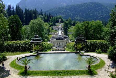 Landscape architecture mansion pond Photo