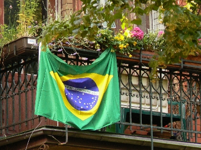 Window balcony flag brazil Photo