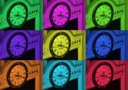 Cafe coffee board clock Photo