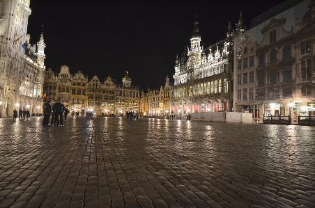 Architecture night city canal Photo