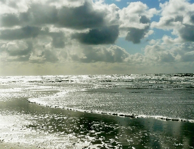 Foto Pantai lanskap laut pesisir