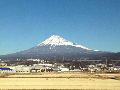 風景 山 冬 空 写真