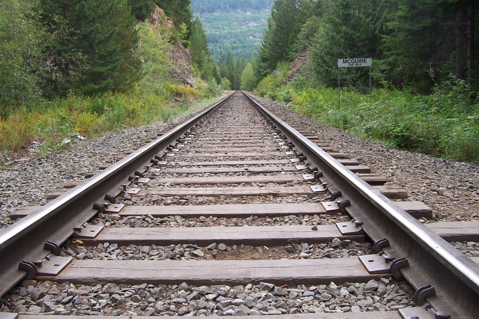 Nature piste chemin de fer rail