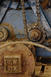 Wood antique equipment gear Photo