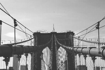 Foto Preto e branco
 ponte new york suspensa
