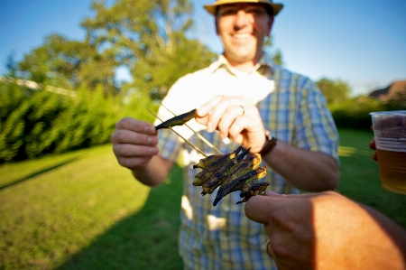 Person grill
 landwirtschaft grill Foto