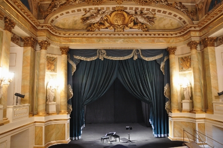 Mansion palace ceiling curtain Photo