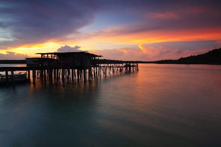 Foto Pantai lanskap laut pesisir