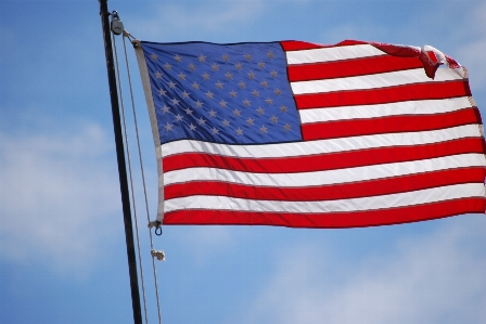 Foto Simbol spanduk bendera usa