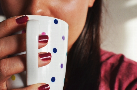 Hand coffee woman tea Photo