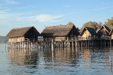 Sea wood hut boathouse Photo