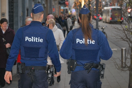 Person people blue police Photo