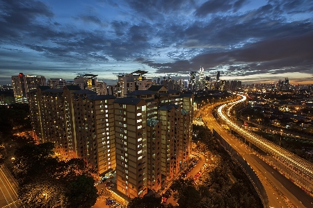 Horizon architecture sunset road Photo