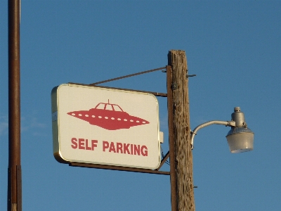 Parking advertising sign park Photo