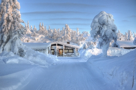 景观 山 雪 冬天 照片