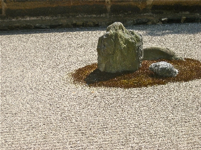 Sand rock wood floor Photo