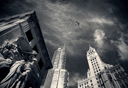 Black and white architecture sky skyline Photo