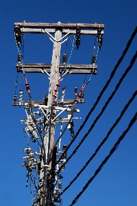 Sky technology pole line Photo