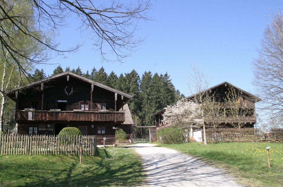 Farm house building barn