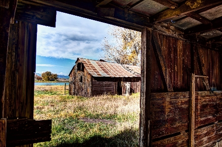 Wood farm house fall Photo