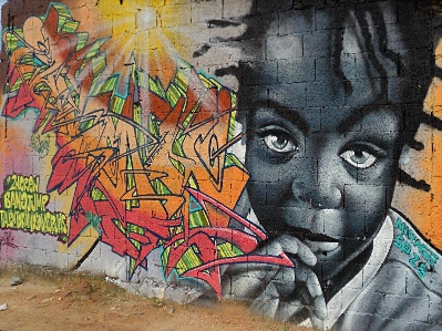 Girl black graffiti street art Photo