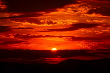 Horizon glowing cloud sky Photo