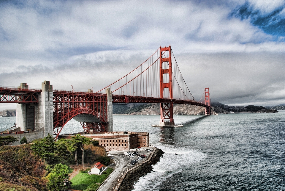 Sea coast water bridge