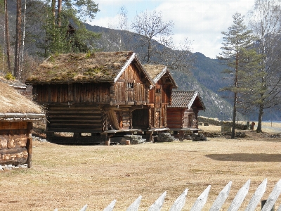 Fence wood building old Photo