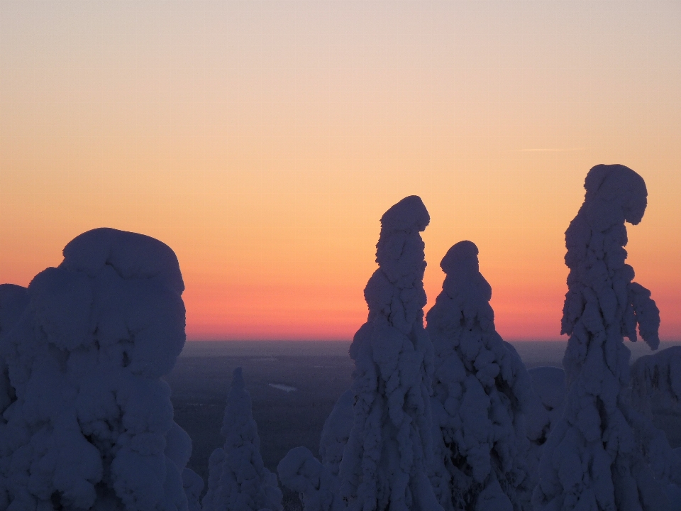 Horizont berg schnee sonnenaufgang