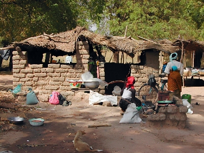 Hut village africa christmas decoration Photo