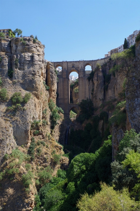 Rock bridge formation cliff