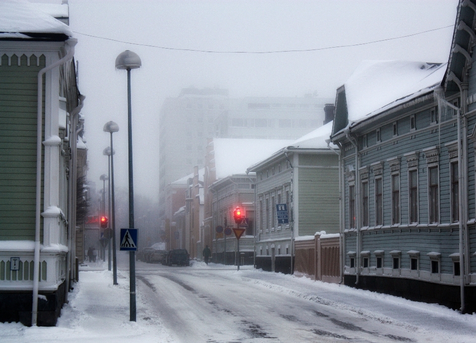 Nieve invierno arquitectura horizonte